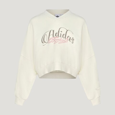 Adidas Original阿迪三叶草2026女子SWEAT CREW W针织无帽卫衣KR2623