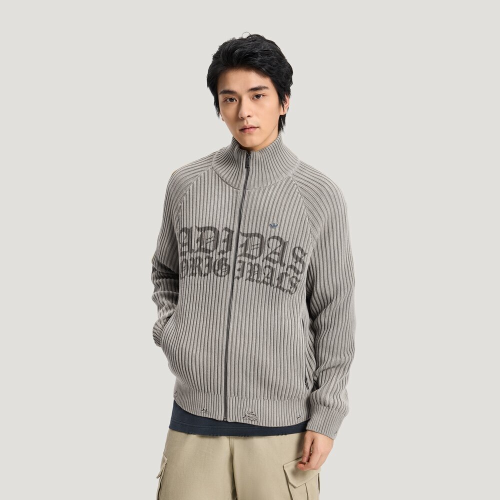 Adidas Original阿迪三叶草2026男子SWEATER JKT M毛线开衫KR5057