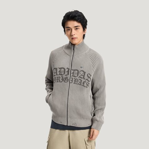 Adidas Original阿迪三叶草2026男子SWEATER JKT M毛线开衫KR5057