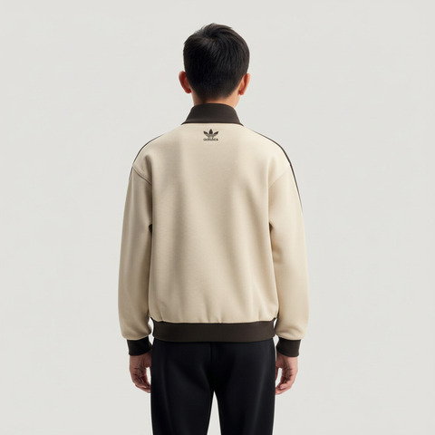 Adidas Original阿迪三叶草2026男大童JK KN JKT针织无帽外套KU9513