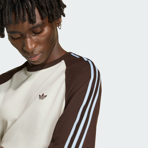 Adidas Original阿迪三叶草2026男子BRITCORE RINGER针织无领短THZ3830