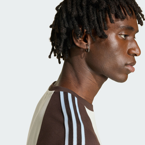 Adidas Original阿迪三叶草2026男子BRITCORE RINGER针织无领短THZ3830