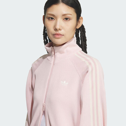 Adidas Original阿迪三叶草2026女子KNIT BALOON TT针织无帽外套KQ5489