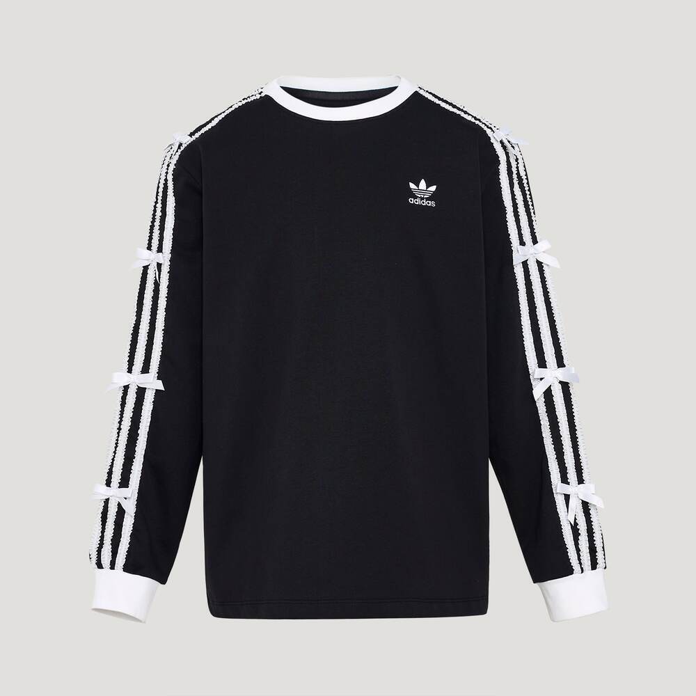 Adidas Original阿迪三叶草2026女大童JG LS TEE针织无领长TKW1292