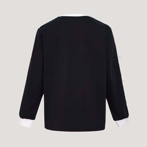 Adidas Original阿迪三叶草2026女大童JG LS TEE针织无领长TKW1292