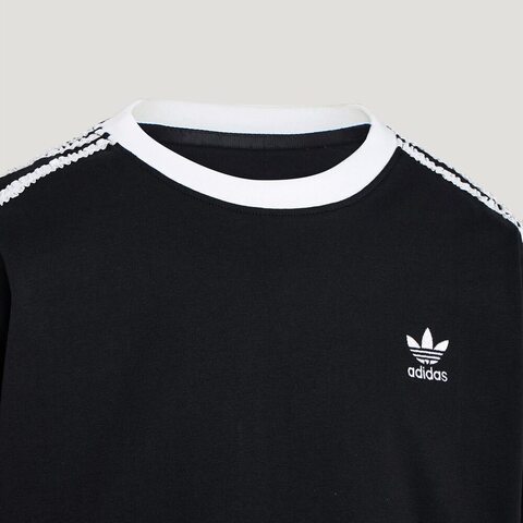 Adidas Original阿迪三叶草2026女大童JG LS TEE针织无领长TKW1292