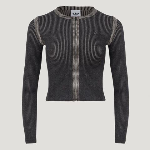 Adidas Original阿迪三叶草2026女子SWEATER JKT W毛线开衫KR5037