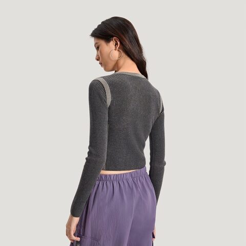 Adidas Original阿迪三叶草2026女子SWEATER JKT W毛线开衫KR5037