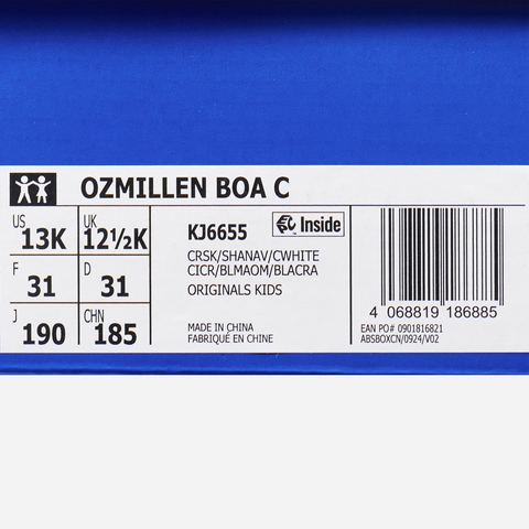 Adidas Original阿迪三叶草2026男小童OZMILLEN BOA C三叶草童装KJ6655