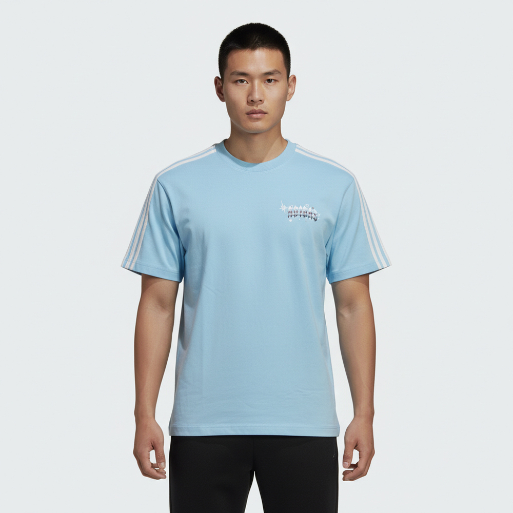 Adidas Original阿迪三叶草2026男子VDAY TEE U针织无领短TKT6376