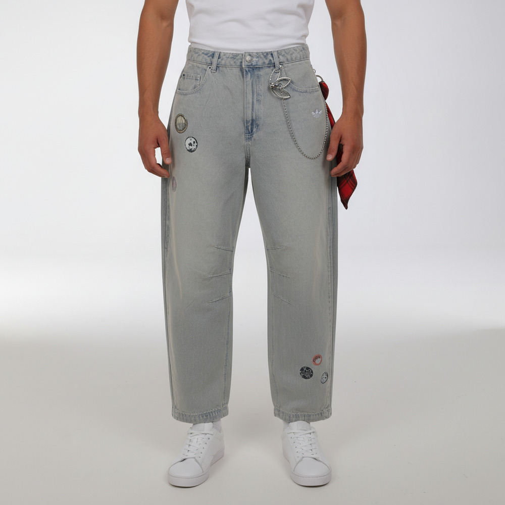 Adidas Original阿迪三叶草2026男子VDAY DNM PANT牛仔长裤KT6366