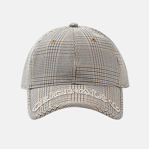 Adidas Original阿迪三叶草2026中性PLAID CAP弯沿帽KW1277