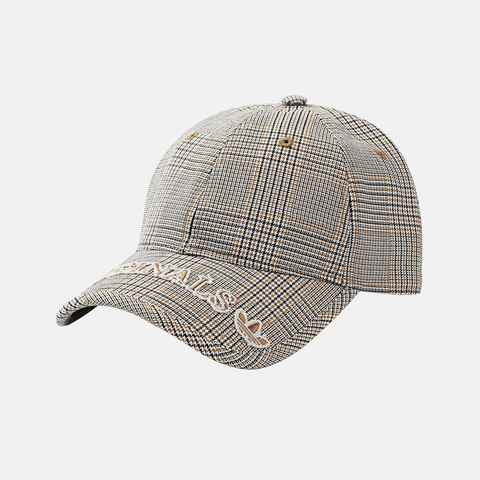 Adidas Original阿迪三叶草2026中性PLAID CAP弯沿帽KW1277