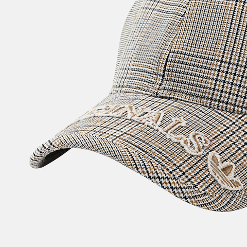 Adidas Original阿迪三叶草2026中性PLAID CAP弯沿帽KW1277