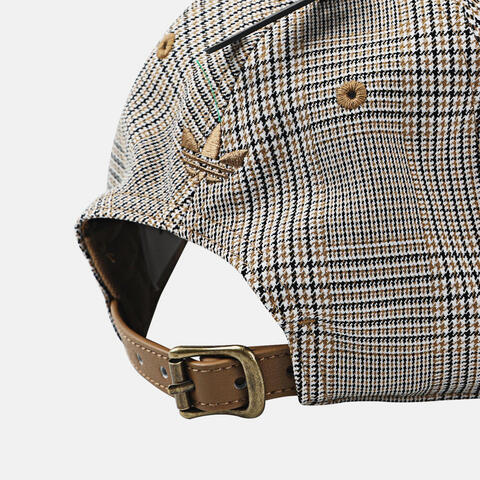 Adidas Original阿迪三叶草2026中性PLAID CAP弯沿帽KW1277