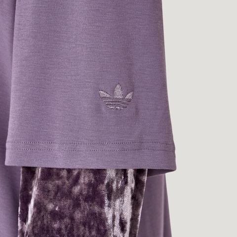 Adidas Original阿迪三叶草2026女子LONG SLV TEE W针织无领长TKR5040