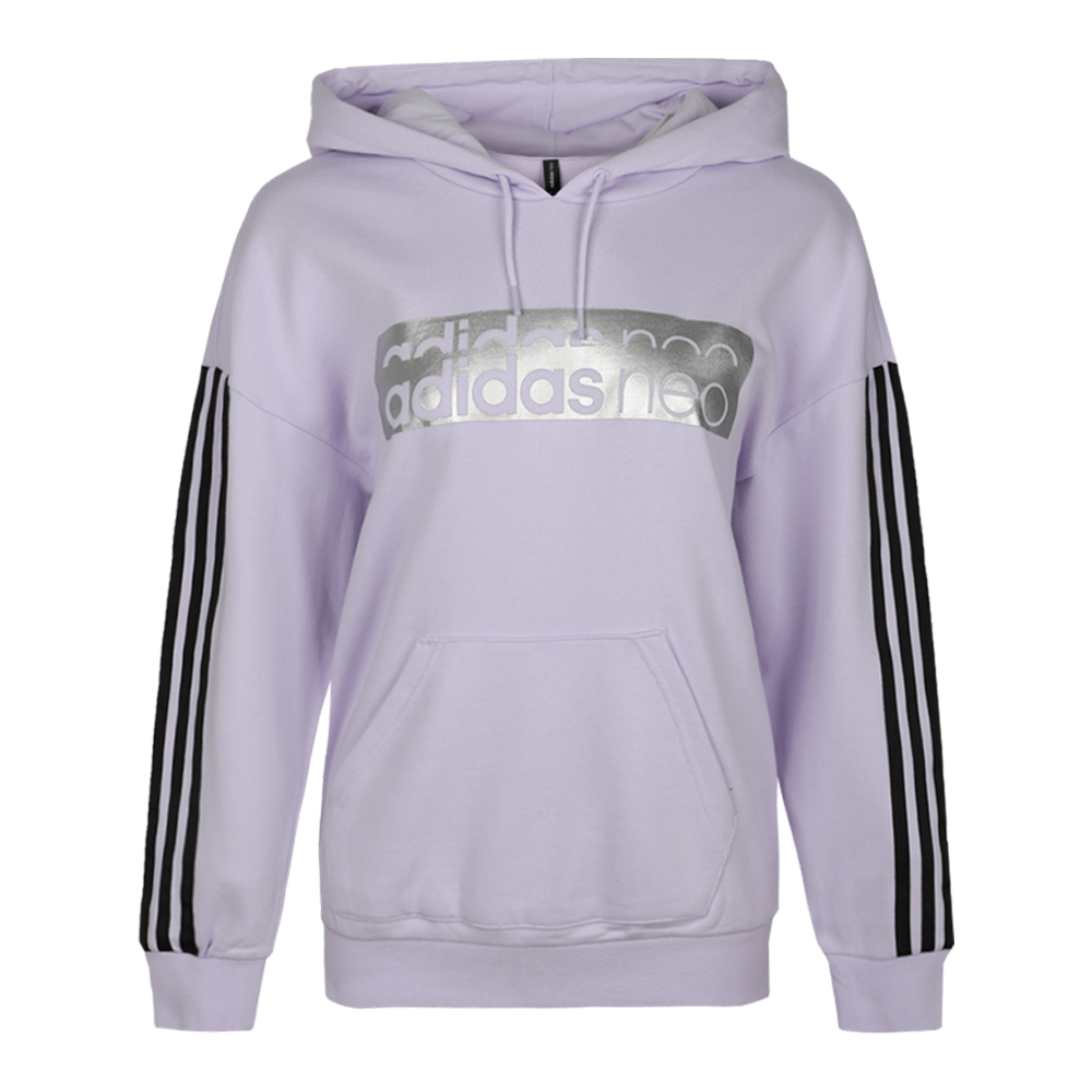 adidas neo阿迪休闲2020女子W SS DM HOODY连帽套头衫FU1057
