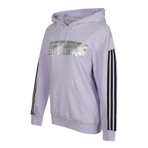 adidas neo阿迪休闲2020女子W SS DM HOODY连帽套头衫FU1057