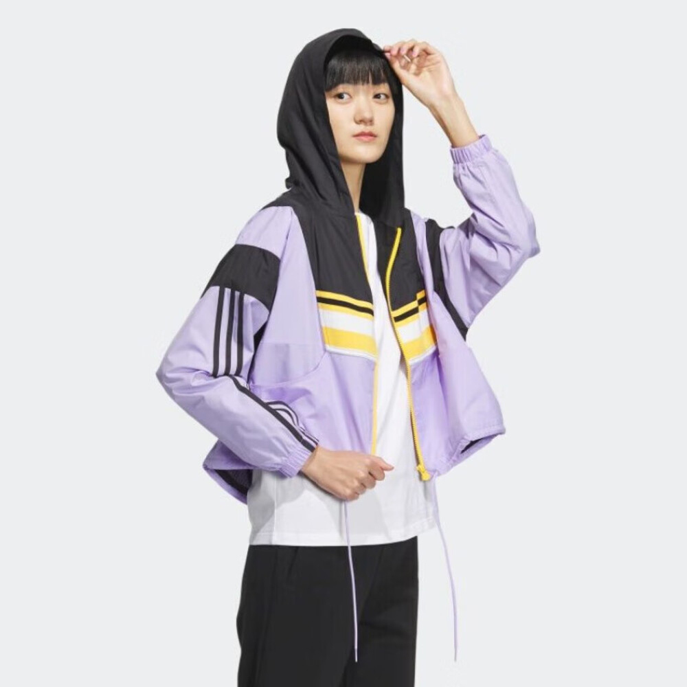 adidas neo阿迪达斯休闲2023女子W VBE JKT梭织外套IK6006