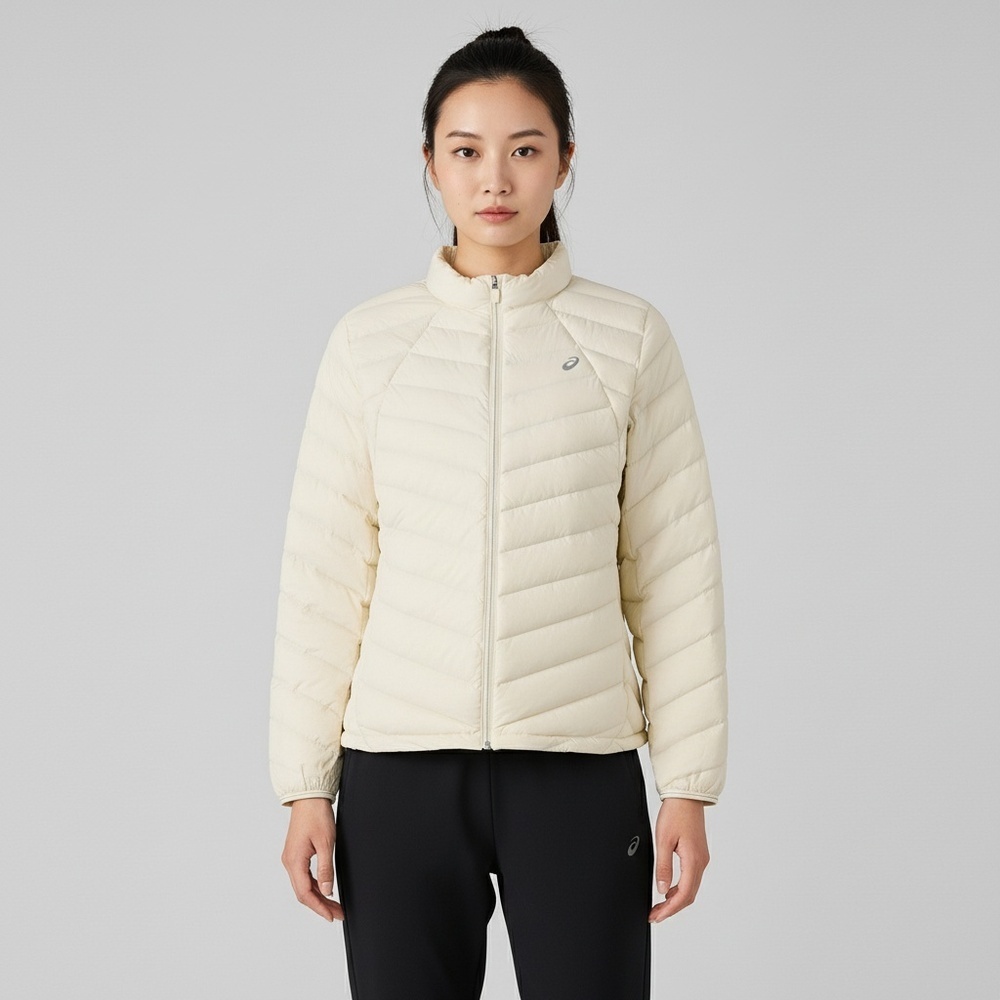 Asics亚瑟士2024女子女式运动轻量羽绒夹克薄羽绒服-短2032D407-201