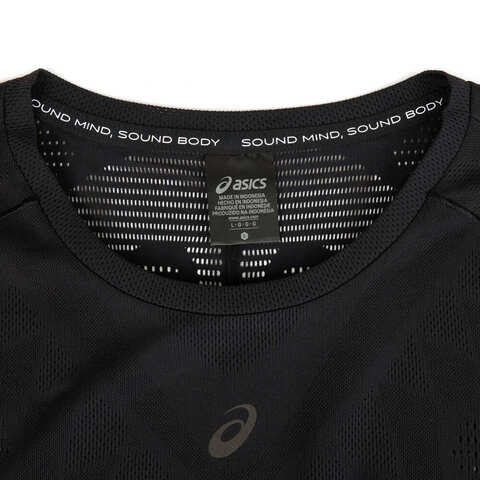 Asics亚瑟士2025女子女式跑步短袖T恤梭织无领短T2012D223-001