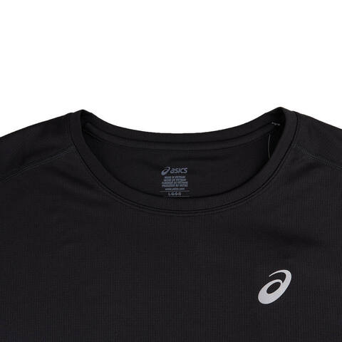 Asics亚瑟士2025男子男式跑步短袖T恤梭织无领短T2011D300-001