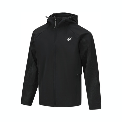 Asics亚瑟士2025男子男式反光跑步夹克梭织连帽外套2011D327-001