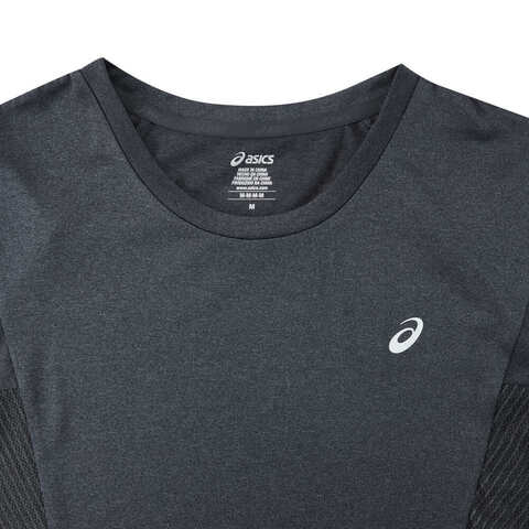 Asics亚瑟士2025女子女式反光跑步短袖T恤梭织无领短T2012D247-001