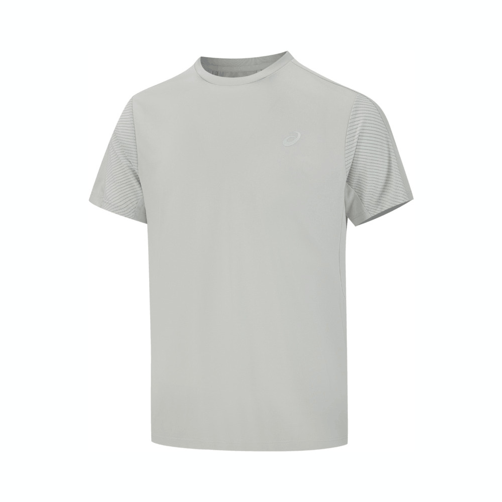 Asics亚瑟士2025男子男式反光跑步短袖T恤梭织无领短T2011D326-020