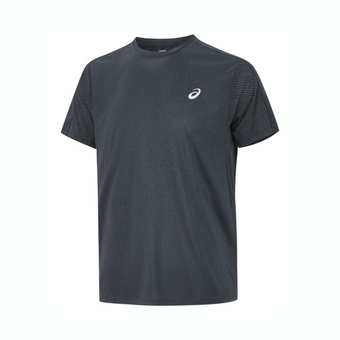 Asics亚瑟士2025男子男式反光跑步短袖T恤梭织无领短T2011D326-001