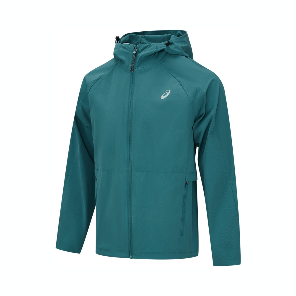 Asics亚瑟士2025男子男式反光跑步夹克梭织连帽外套2011D327-400