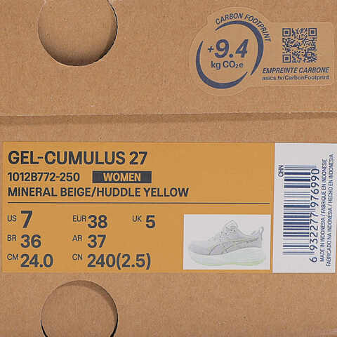 Asics亚瑟士2025女子GEL-CUMULUS 27CUMULUS1012B772-250
