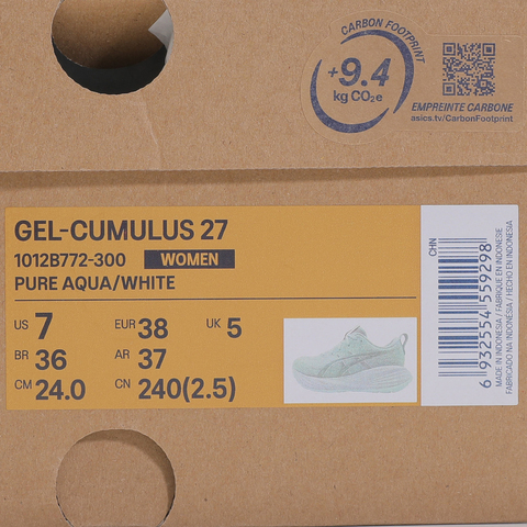 Asics亚瑟士2025女子GEL-CUMULUS 27CUMULUS1012B772-300