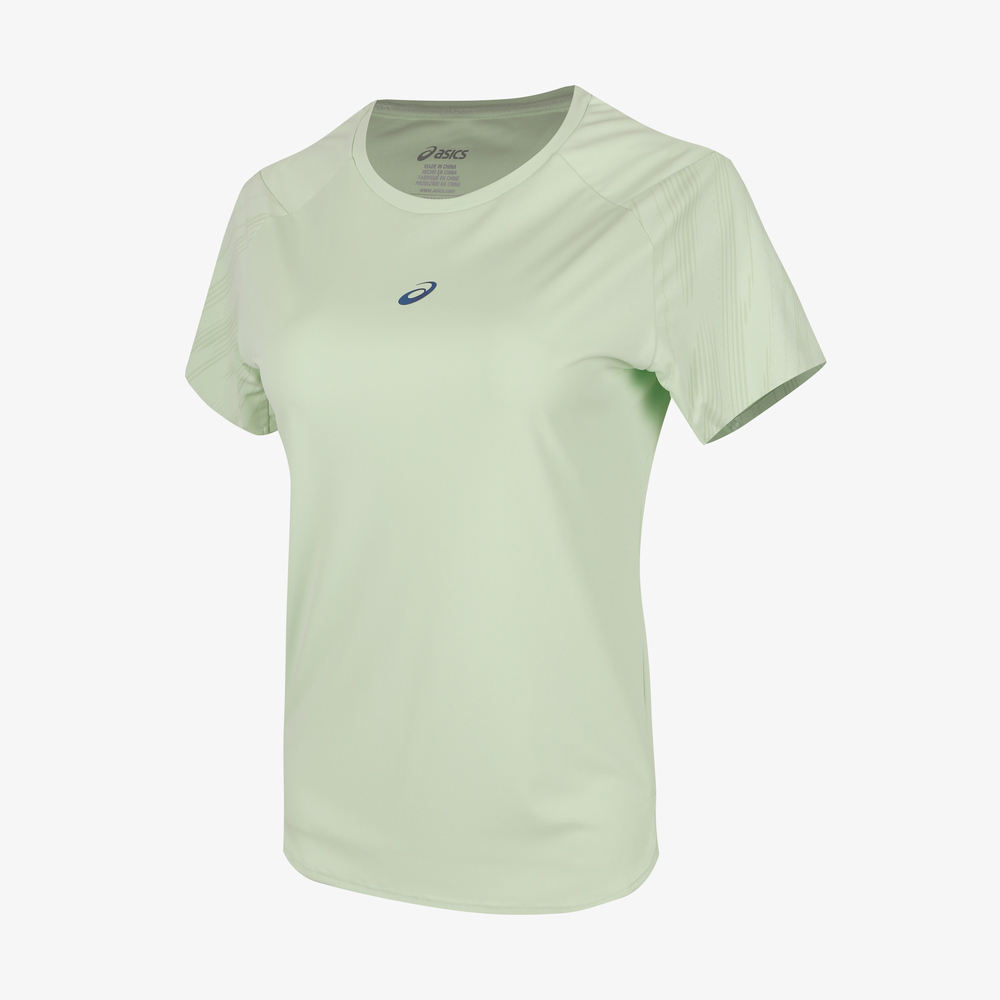 Asics亚瑟士2025女子D.FRESH跑步短袖T恤梭织无领短T2012D381-300