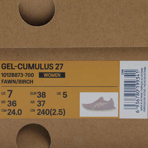 Asics亚瑟士2025女子GEL-CUMULUS 27CUMULUS1012B873-700