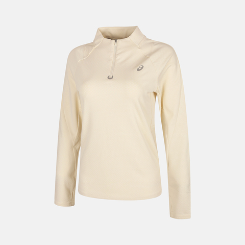 Asics亚瑟士2025女子女式莱卡跑步长袖T恤针织无领长T2012D394-200