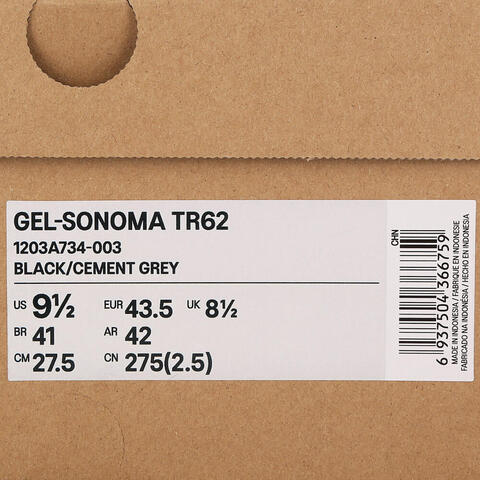 Asics亚瑟士2025中性GEL-SONOMA TR 62AT1203A734-003