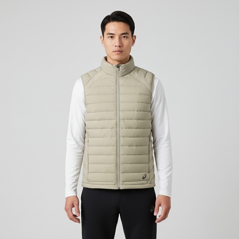 Asics亚瑟士2025男子男式运动轻量羽绒马甲羽绒背心2031F370-020