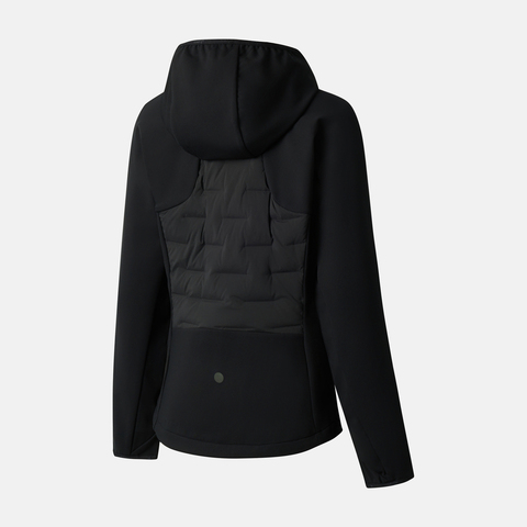 Asics亚瑟士2025女子女式跑步拼接羽绒连帽夹克薄羽绒服-短2012D390-001