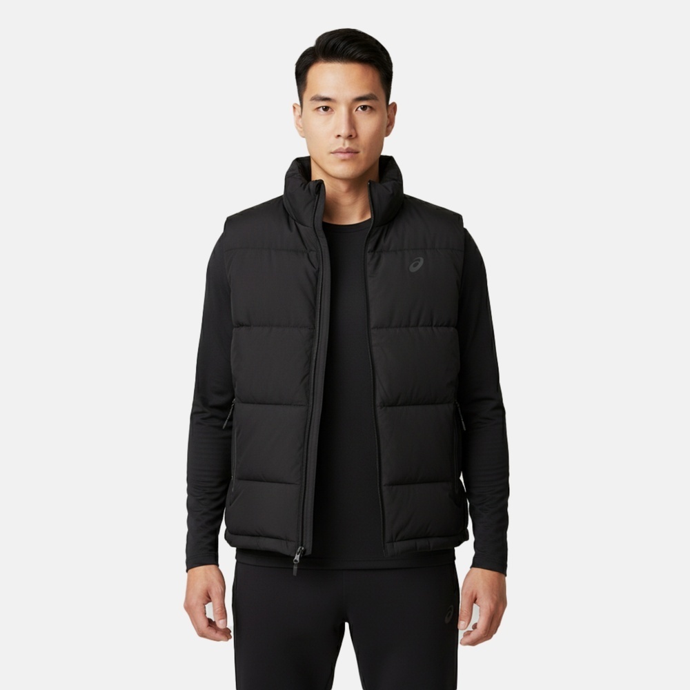 Asics亚瑟士2025男子男式运动羽绒马甲羽绒背心2031F371-001