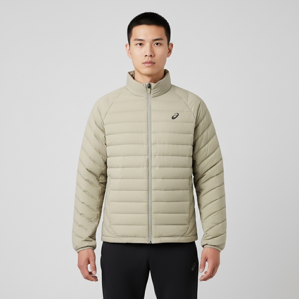 Asics亚瑟士2025男子男式运动轻量羽绒夹克薄羽绒服-短2031F372-020