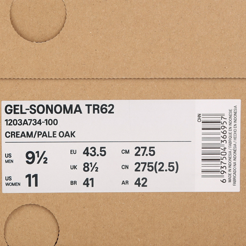 Asics亚瑟士2025中性GEL-SONOMA TR 62AT1203A734-100