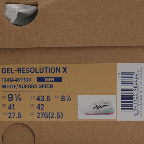 Asics亚瑟士2025男子GEL-RESOLUTION XTENNIS1041A481-103