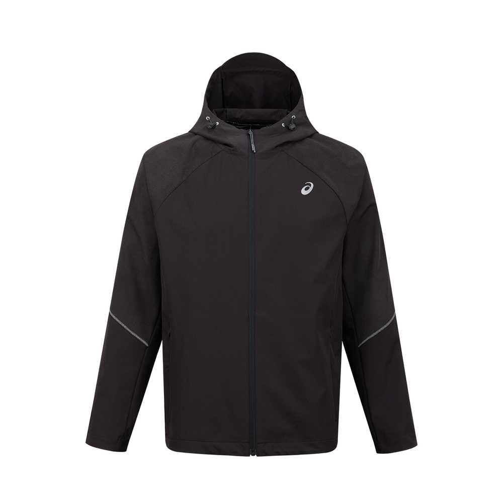 Asics亚瑟士2026男子跑步反光夹克梭织连帽外套2011D625-001