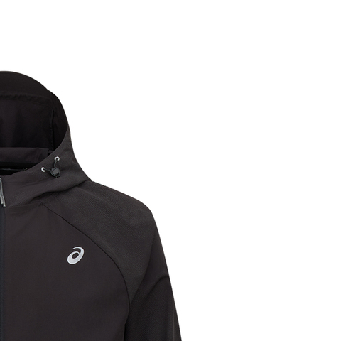 Asics亚瑟士2026男子跑步反光夹克梭织连帽外套2011D625-001