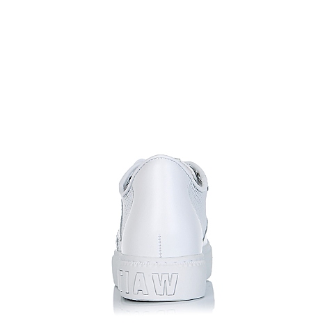 BASTO/百思图秋季专柜同款白色PU网布/软面牛皮字母内增高拼接女单鞋YBZ01CM6