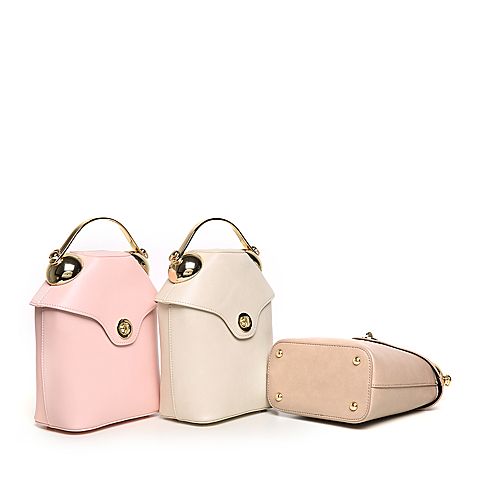 BASTO/百思图夏季白色人造革简约纯色时尚女链条包X1167BN7