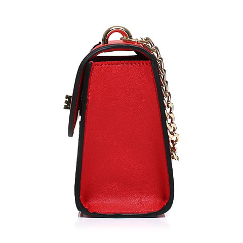 BASTO/百思图秋季红色人造革小巧可爱贴布时尚女包X1209CN7