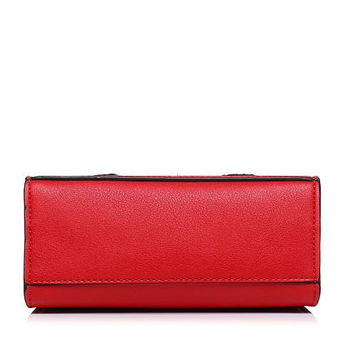 BASTO/百思图秋季红色人造革小巧可爱贴布时尚女包X1209CN7