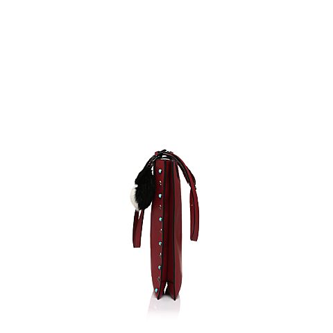 BASTO/百思图冬季红色人造革时尚女单肩包X1268DN7